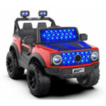 Voiture électrique 12V pour enfants avec télécommande parentale, MP3/USB et 4 roues sécurisées