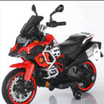 Moto Électrique Enfant 12V 2 Roues – Bluetooth, Double Moteur 550, Éveil Bébé | Rouge & Noir (2 à 8 Ans)