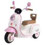 Scooter Électrique Enfant Style Vespa Vintage 6V – Bluetooth, Musical & LED | 3 Couleurs (2–8 Ans) Description courte